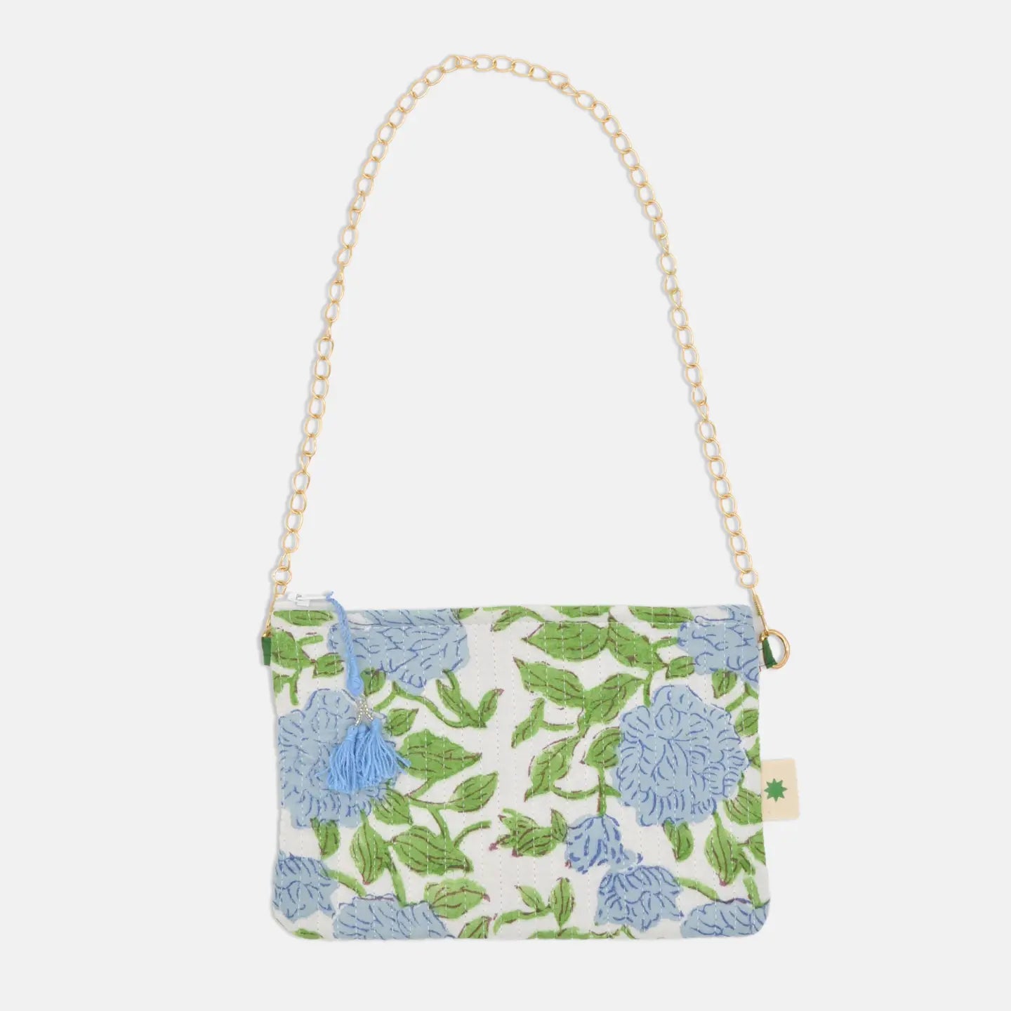 Cotton Floral Pouch, Hydrangea and Chrysanthemum