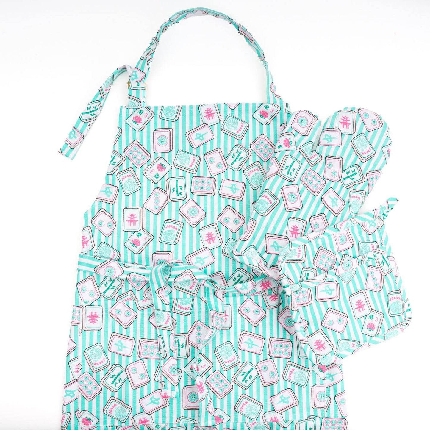Mahjong Stripe Apron
