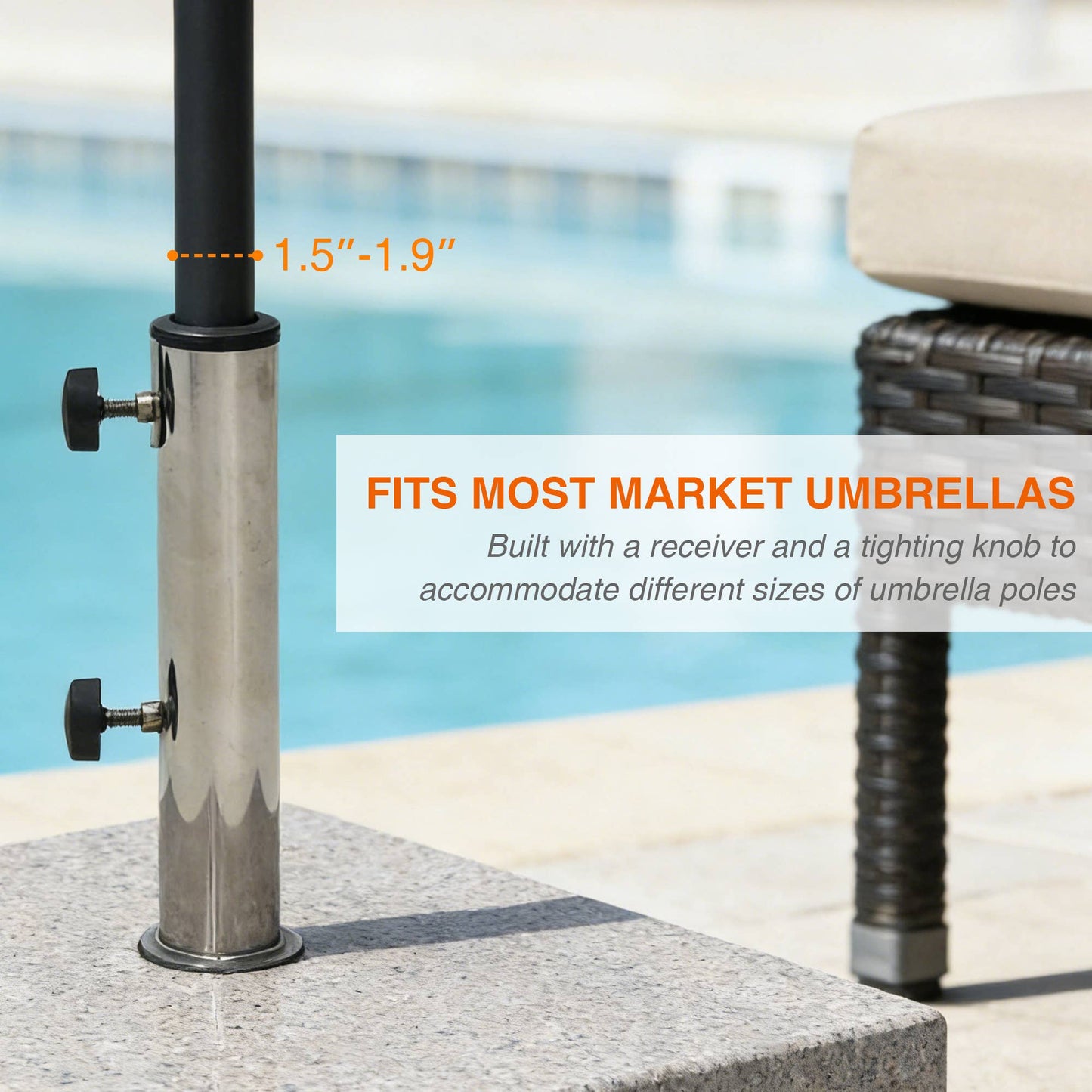 Premium Granite Umbrella Base 66 lbs (Free Shipping)
