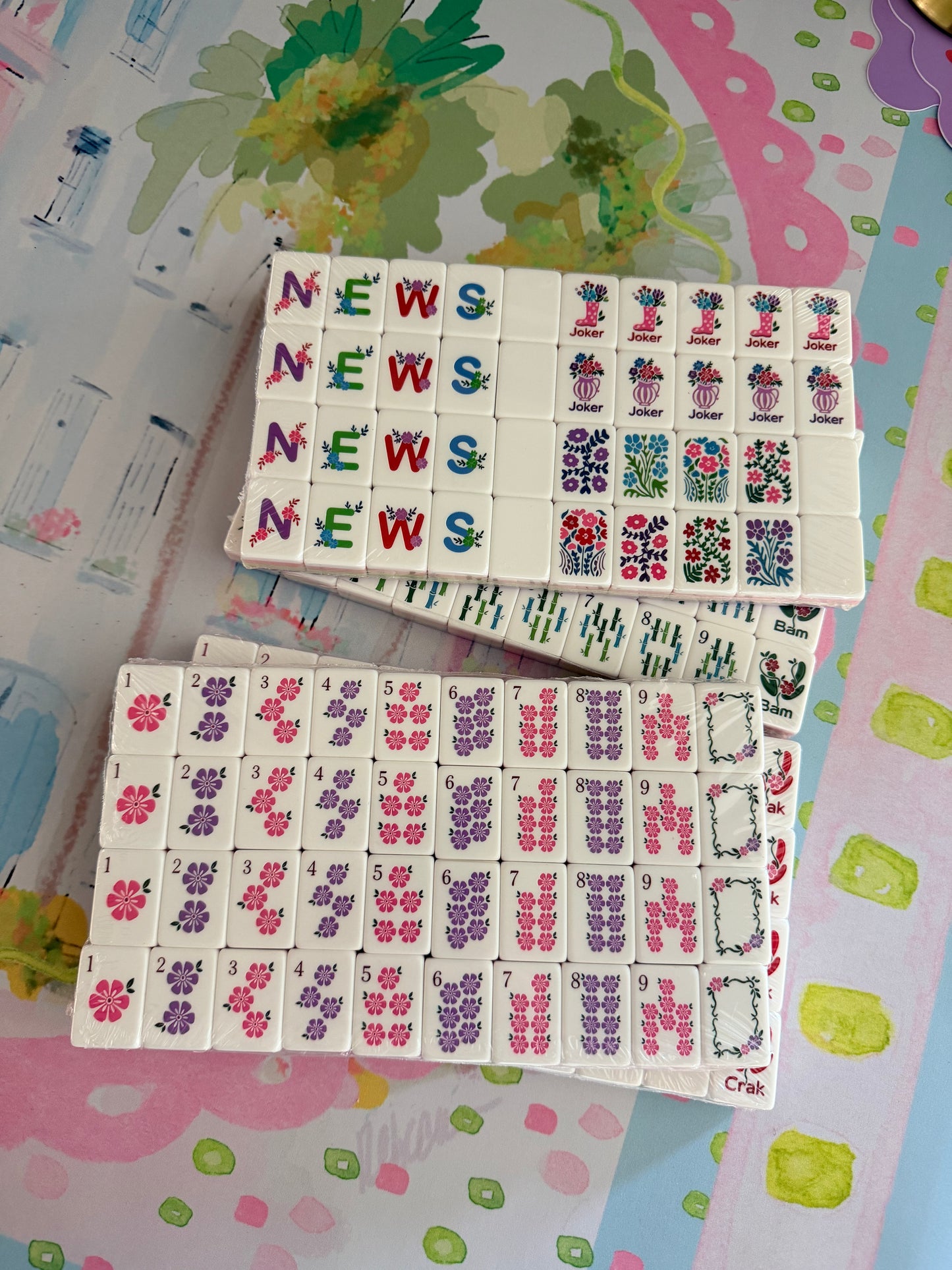 Pastel Lavender triple layer tiles