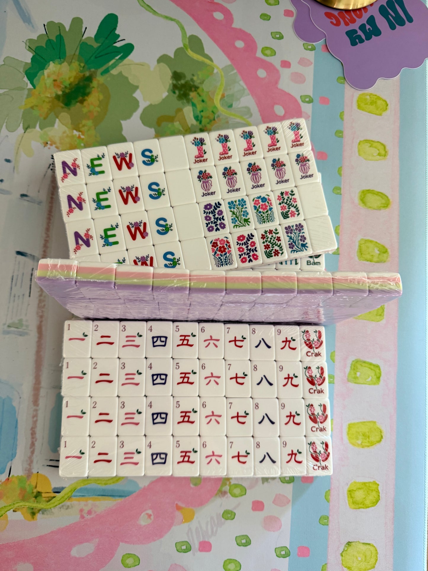 Pastel Lavender triple layer tiles