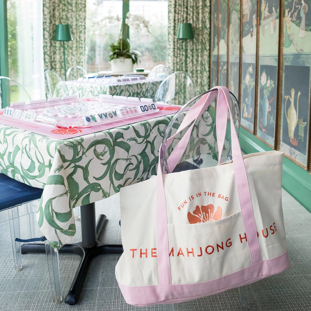 Canvas Carry-All Tote, Pink