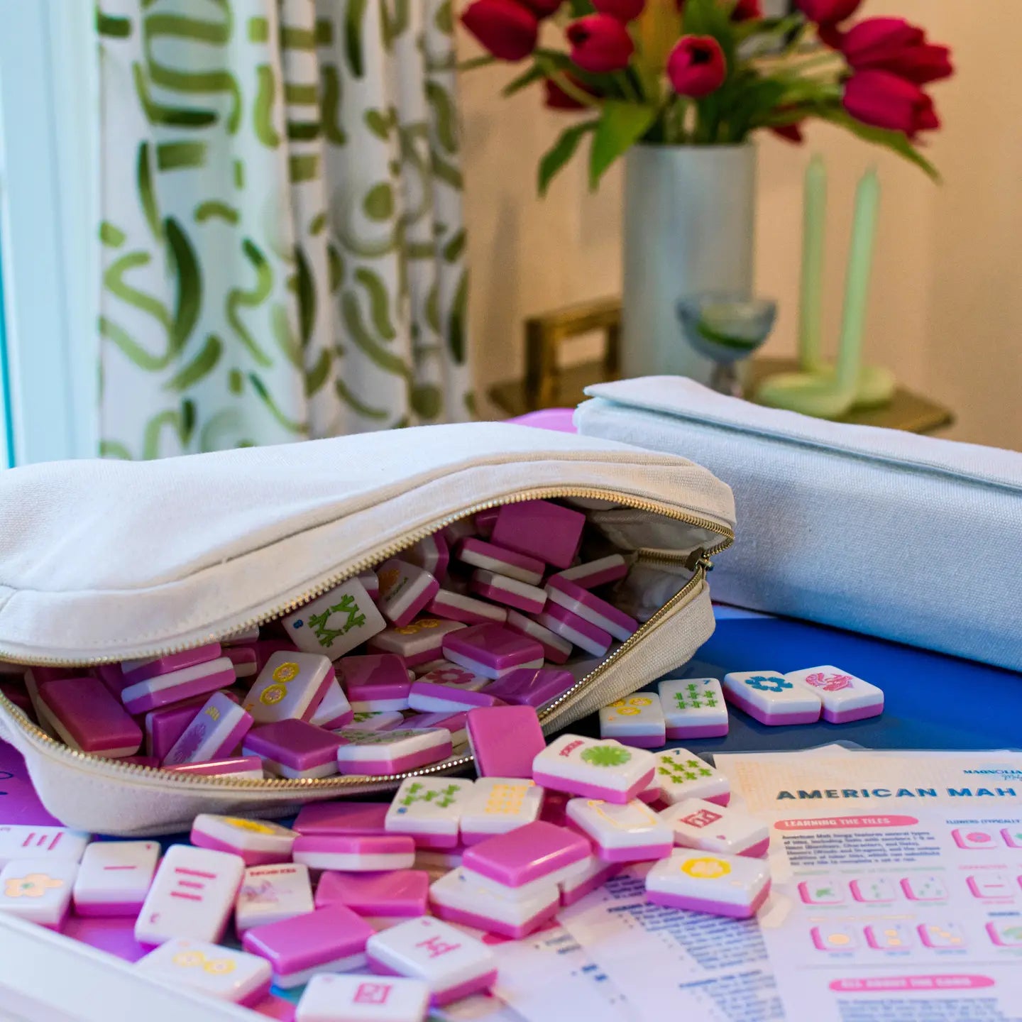 Heirloom Engraved Mahjong Tile Set - Modern + Bright Collection