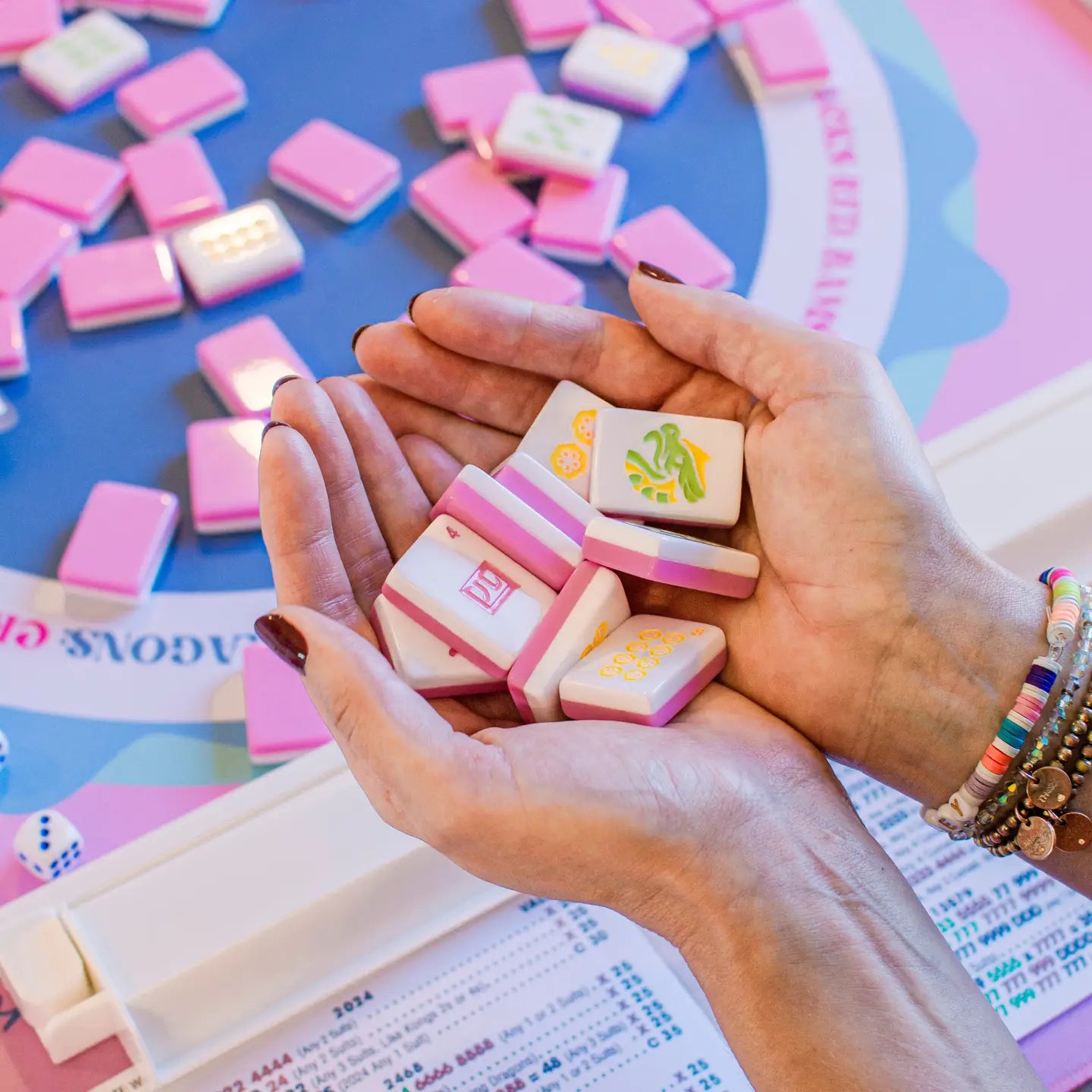 Heirloom Engraved Mahjong Tile Set - Modern + Bright Collection