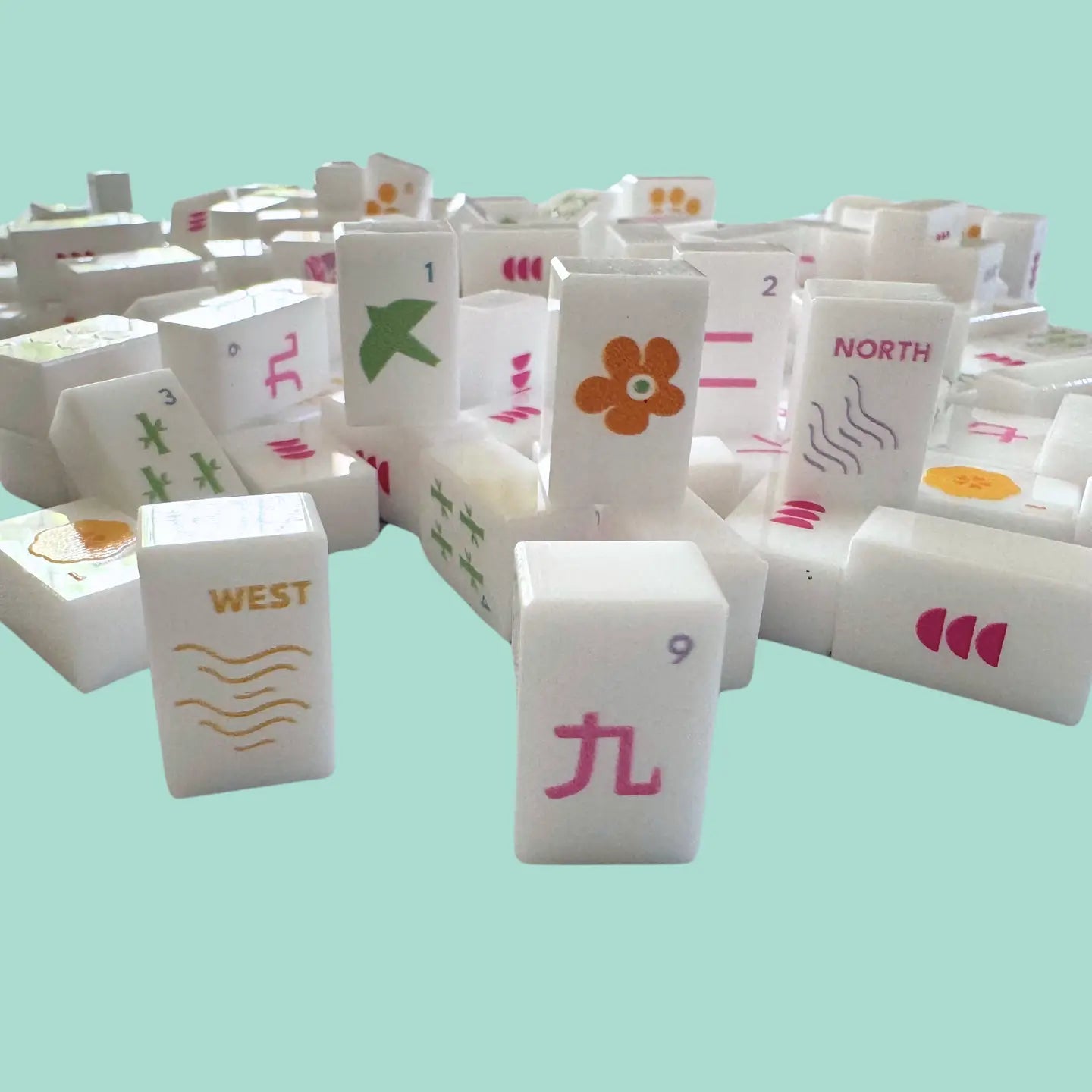 Art Embossed Art Travel Tiles in Acrylic Box W. Dice