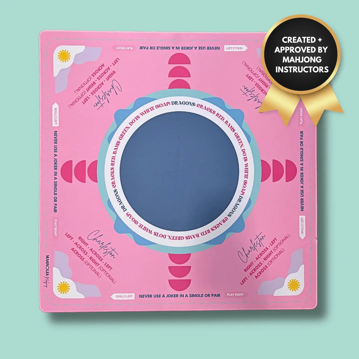 Magnolia Mahjong Neoprene Charleston Learning Mat